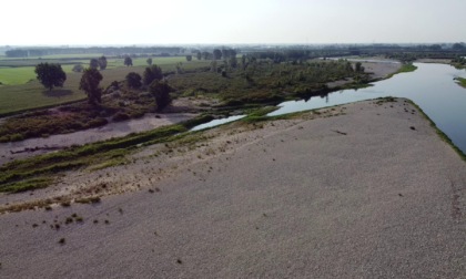 Il volo col drone sul Sesia assediato dalla siccità