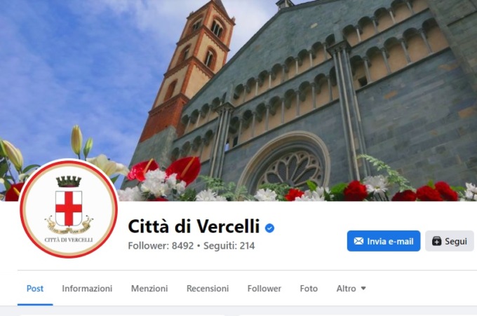 Comune social: Vercelli fra i capoluoghi più presenti