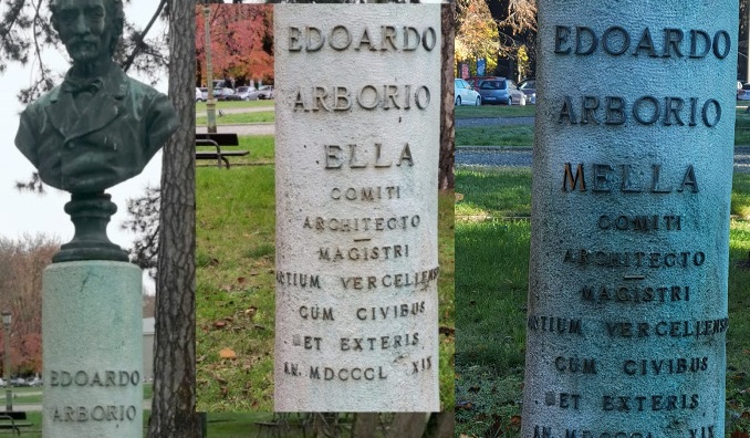 Edoardo Arborio Mella: epigrafe ripristinata