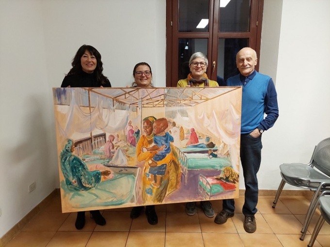 Un quadro in dono al Centro territoriale per il Volontariato