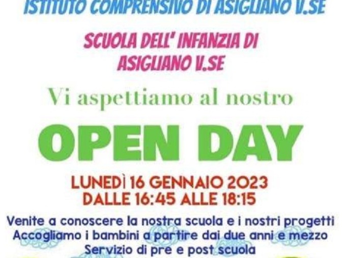 Open day alla scuola dell’infanzia di Asigliano