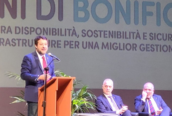 Convegno 100 anni di bonifica: Salvini promette azioni concrete anti siccità