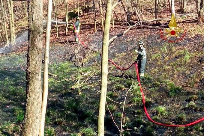 Incendio boschivo a Quarona