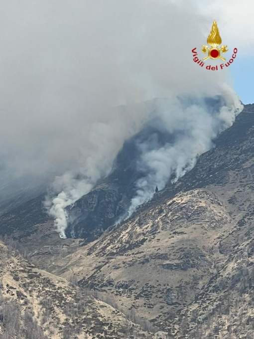 Dieci ettari a fuoco a Boccioleto