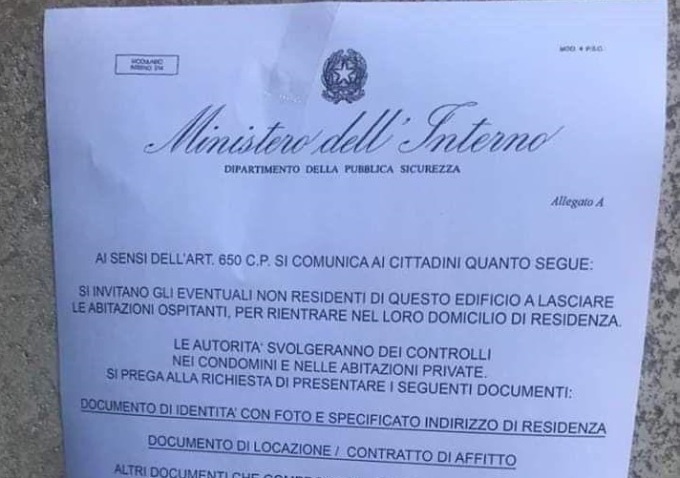 Attenzione al falso volantino del Ministero dell’Interno