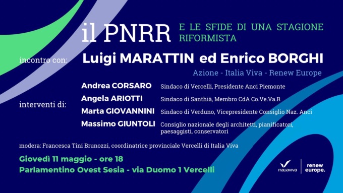 Incontro di Italia Viva sul PNRR con due parlamentari