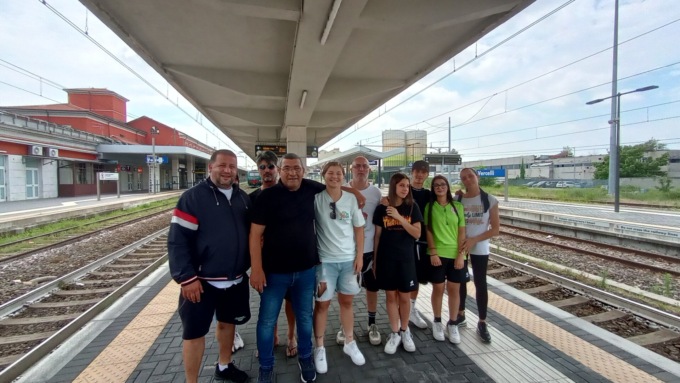 Vercelli: la calciatrice Giulia Limardi accolta dopo la vittoria di Coppa Italia femminile