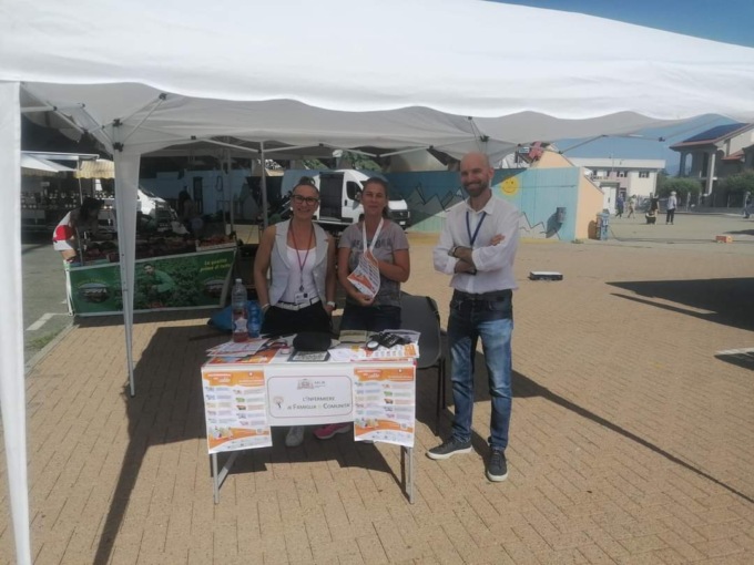 Gli infermieri di famiglia in campo a Santhià contro i colpi di calore