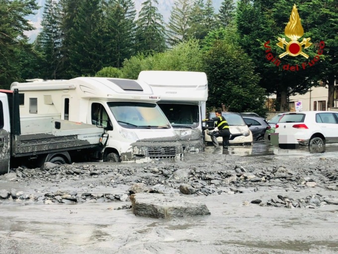 Colata di fango a Bardonecchia: sul posto i Vigili del fuoco di Vercelli – VIDEO