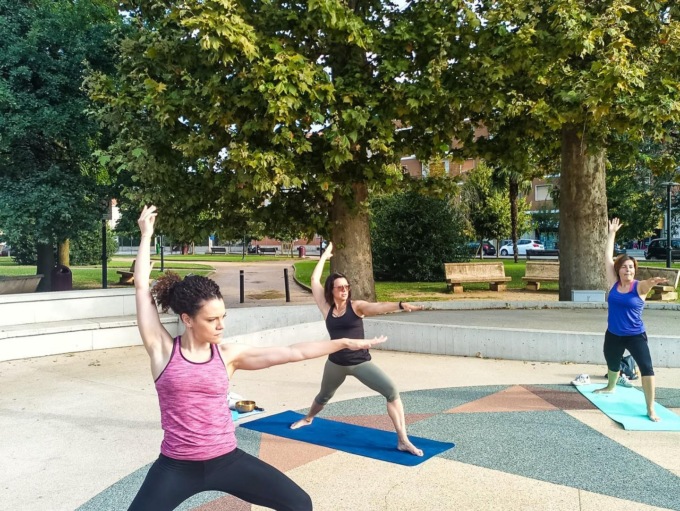 Yoga al Parco Durandi di Santhià: un successo!