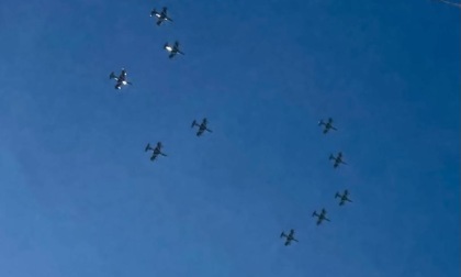 Frecce Tricolori, oggi a sorpresa primo passaggio, il VIDEO