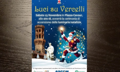 Luminarie di Natale: sabato l'accensione in piazza Cavour