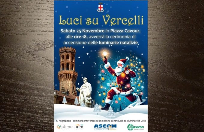 Luminarie di Natale: sabato l’accensione in piazza Cavour