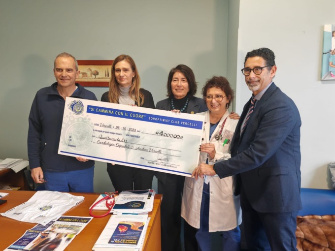 Dal Soroptimist 4.000 euro alla Cardiologia