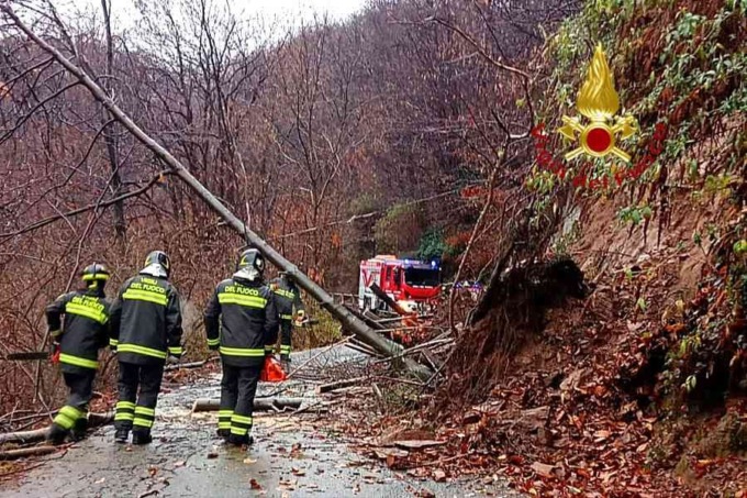 Frazione isolata a Valduggia per uno smottamento