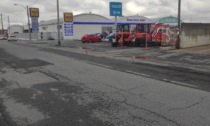 Ripristini provvisori dell'asfalto a Santhià per la posa di fibra veloce e gas
