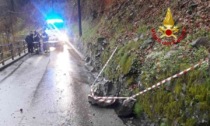 Caduta di un masso sulla strada per Arboerio a Varallo
