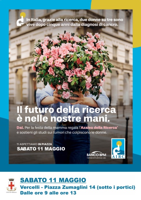 A Vercelli torna l’Azalea della ricerca di Fondazione Airc