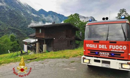 Principio d'incendio in una casa in Valsesia