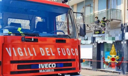 Caduta calcinacci a Vercelli in via Paggi