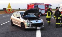 Incidente in autostrada all'altezza di Borgo d'Ale: soccorso un automobilista