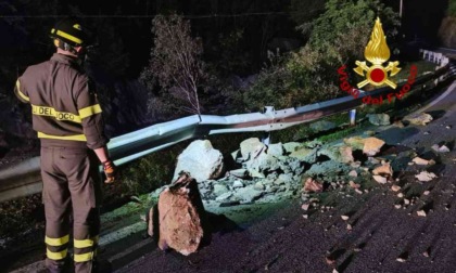 Caduta massi sulla Strada Provinciale a Cravagliana