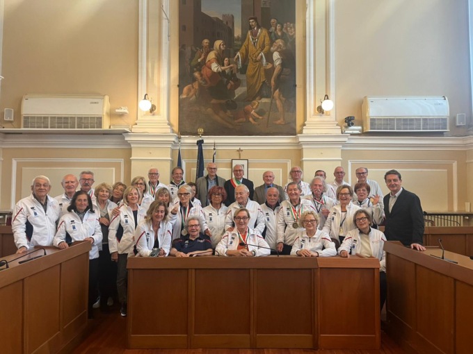 50&Più: il sindaco riceve la squadra terza alle Olimpiadi della Terza Età