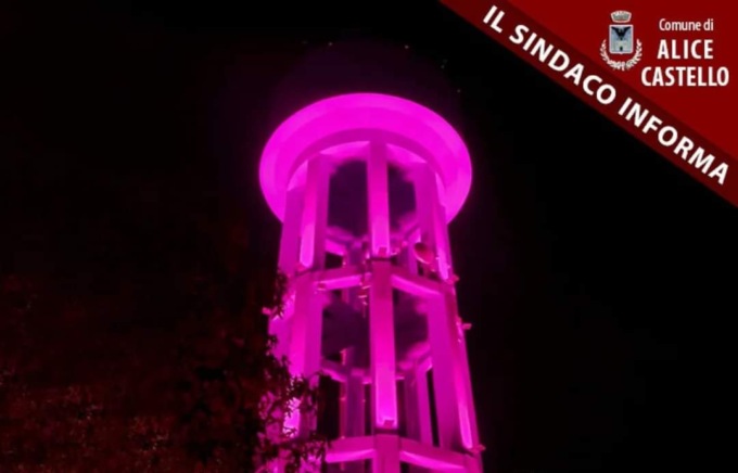 Alice Castello si tinge di rosa per la prevenzione contro il tumore al seno