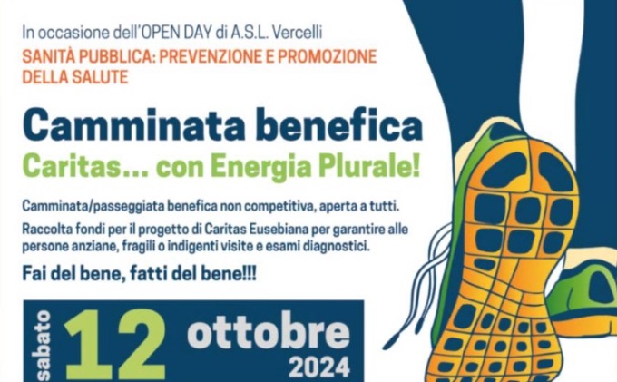 Sabato 12 ottobre la Camminata Benefica di Caritas ed “Energia Plurale”