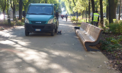 Le panchine di Viale Garibaldi, belle, ma senza apparente logica