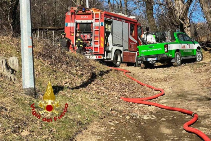 Principio d’incendio boschivo a Quarona