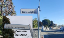 Caresanablot: l'Alighieri sulla targa di via Dante torna maiuscolo