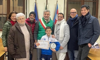 Albano premia il suo giovane campione Tommaso Elmini