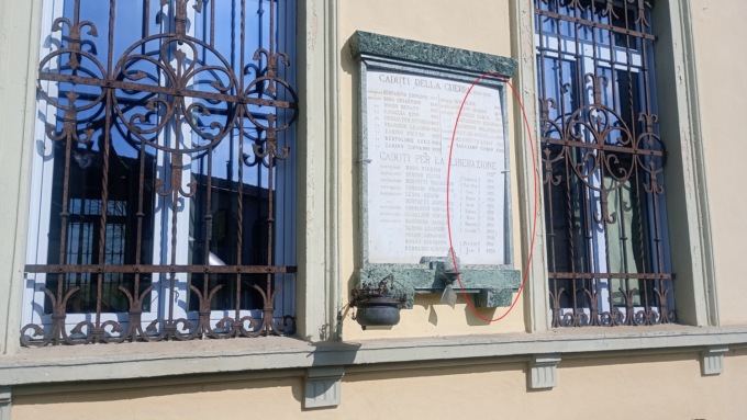 Lapide ai partigiani del Rione Cappuccini da sistemare per l’80° della Liberazione