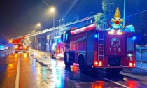 Principio d'incendio nella notte