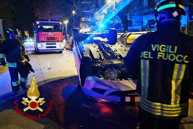 Incidente notturno in corso Salamano