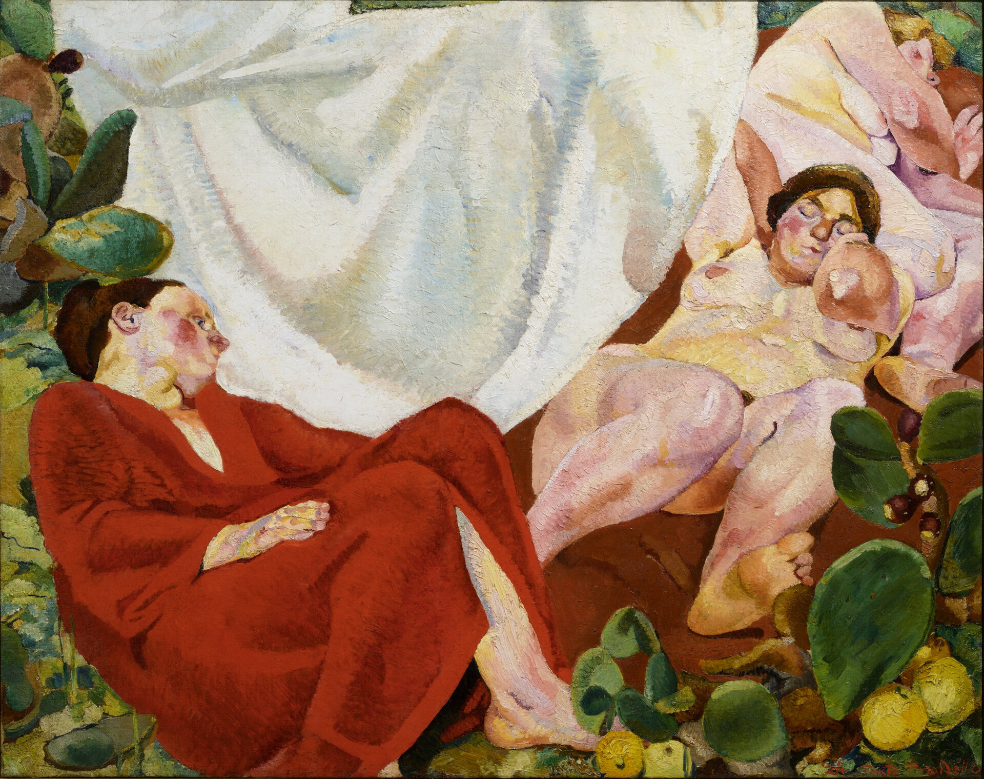 02_PIRANDELLO_FAUSTO,COMPOSIZIONE_(SIESTA_RUSTICA),1924-1926,OLIO_SU_TELA,cm.100×126