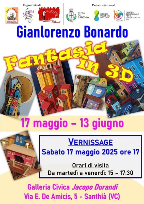 Fantasia in 3D arriva a Santhià con le creazioni di Gianlorenzo Bonardo
