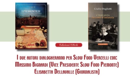 Due libri a tavola alla Vecchia Brenta di Vercelli con Slow Food