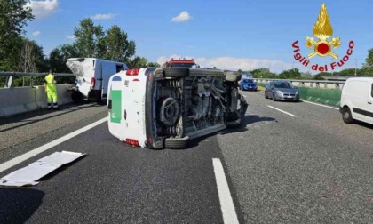 Carambola per quattro furgoni sulla A4