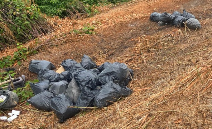 Discarica sul Sesia e siringa nel cestino dei rifiuti