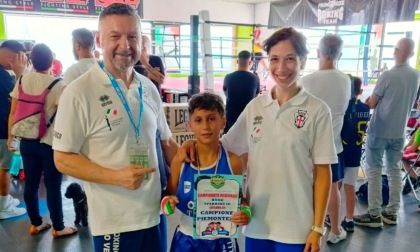 Tristan Riviera del Boxing Club Pro Vercelli da urlo: è campione regionale "Canguri" -35 kg