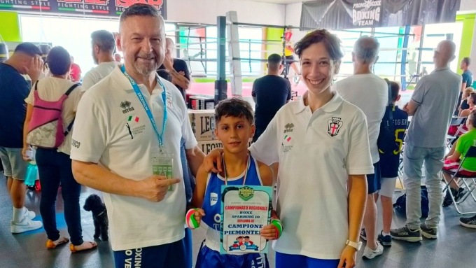 Tristan Riviera del Boxing Club Pro Vercelli da urlo: è campione regionale “Canguri” -35 kg