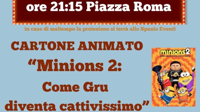 Santhià, al via il Cinema sotto le Stelle con “Minions 2”