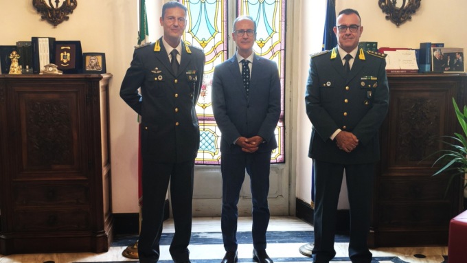 Il Prefetto di Vercelli ha ricevuto il nuovo Comandante del Gruppo della Guardia di Finanza