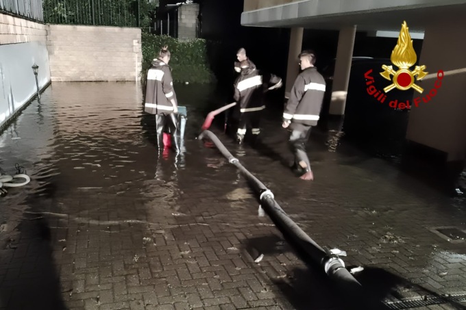 Maltempo: allagamenti in tutta la provincia per i temporali