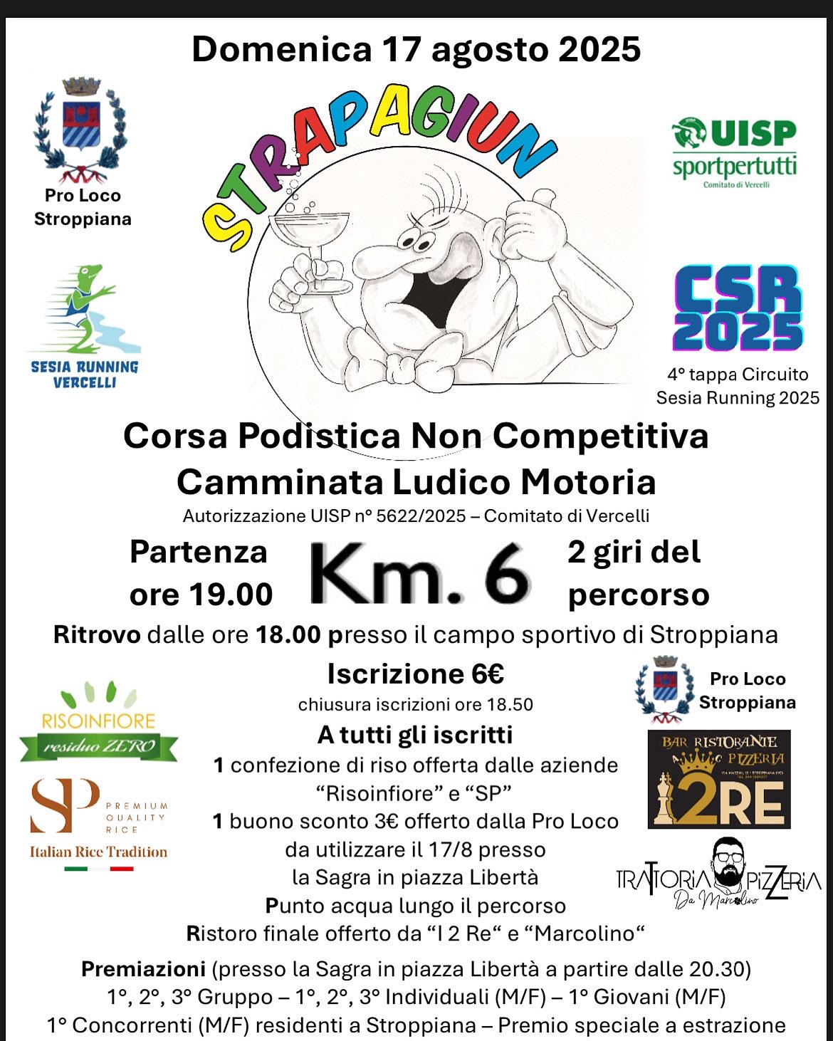 Volantino 'Strapagiun' Stroppiana domenica 17 agosto 2025
