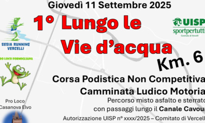 Con Sesia Running nasce una nuova gara podistica del territorio: l'11 settembre ecco la 6 km "Lungo le Vie d'acqua"
