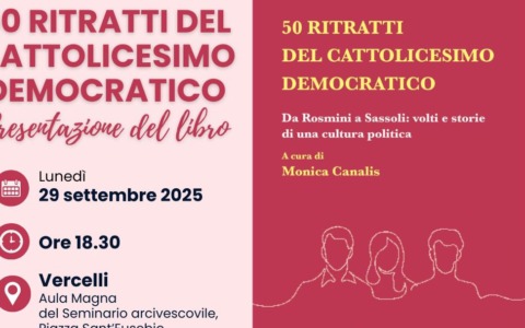 Lunedì 29 settembre la presentazione del libro di Monica Canalis “50 ritratti del Cattolicesimo democratico”
