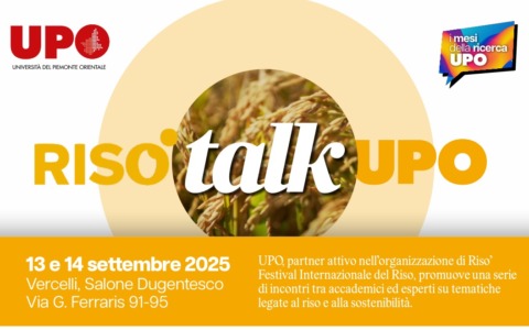 Risò: anche UPO grande protagonista (coi suoi talk) del Festival Internazionale del Riso